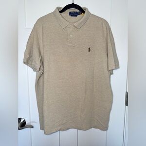 Polo Ralph Lauren Tan Iconic Mesh Polo Shirt - Classic Fit